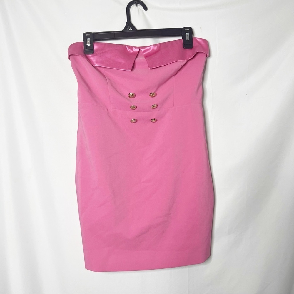 Meshki Pink Double Breasted Sailor Mini Dress Size Medium - Picture 2 of 6